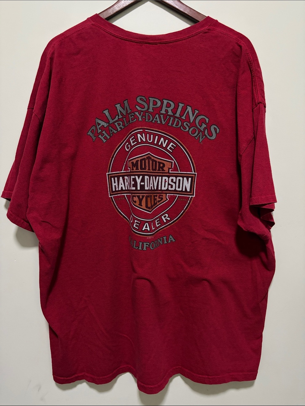 Harley-Davidson Palm Springs CA Dealer Graphic T-Shirt Red 3XL 2021 Biker